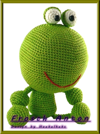 Anton der vegane Frosch - Häkelanleitung von Haekelkeks
