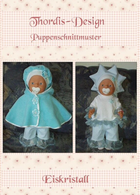 5 Schnittmuster für Puppen - EISKRISTALL 
