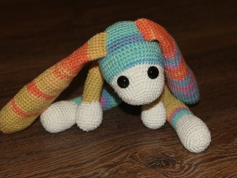 Häkelanleitung - Amigurumi Regenbogenhäschen