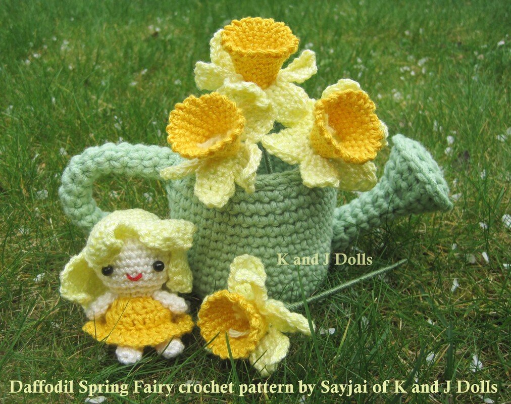 Osterglocken und Frühlingsfee - Amigurumi Häkelanleitung mit Narzissen - Bild 3