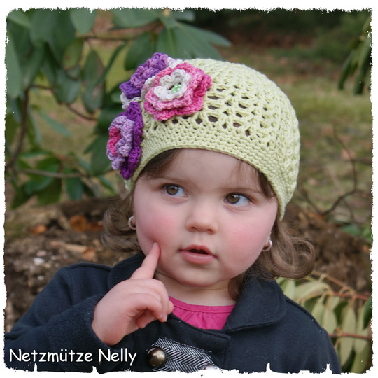 E-book, Häkelanleitung Netzmütze NELLY