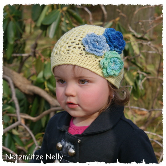 E-book, Häkelanleitung Netzmütze NELLY