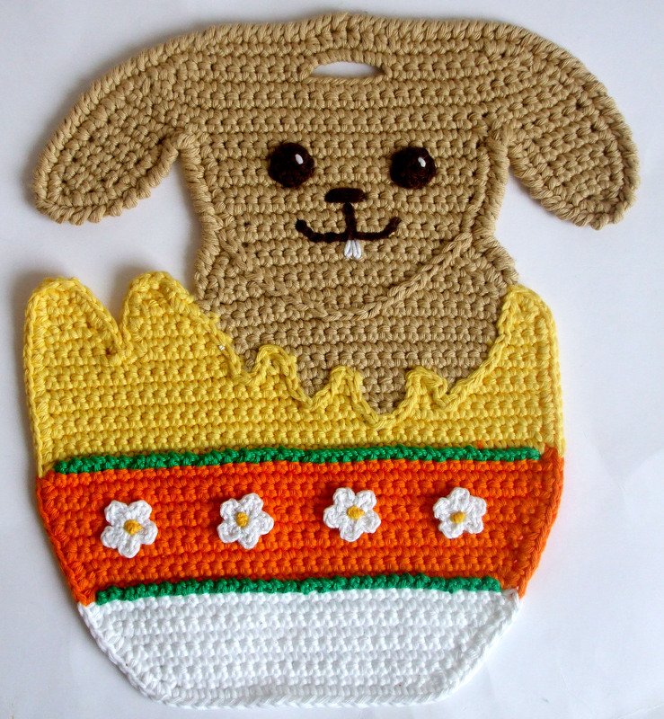 E-Book Ostern Motiv Topflappen 10 Häkelanleitungen - Bild 7