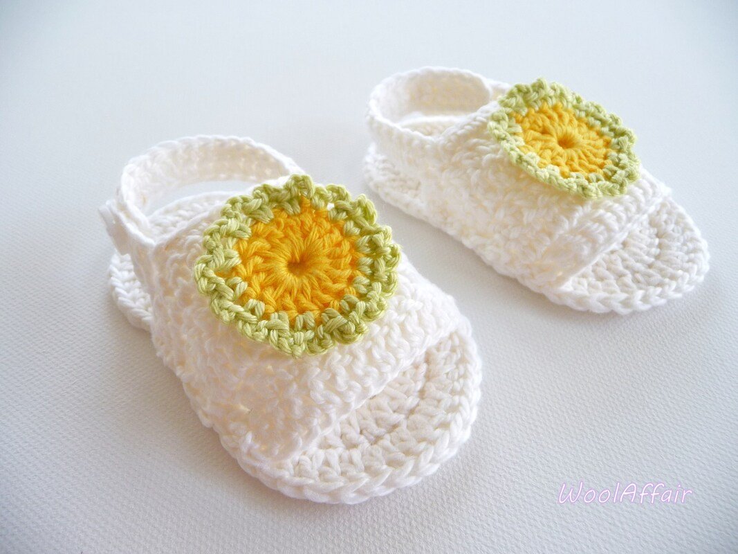 Häkelanleitung Babyschuhe - Baby-Blüten-Sandalen - No.1 - Bild 5