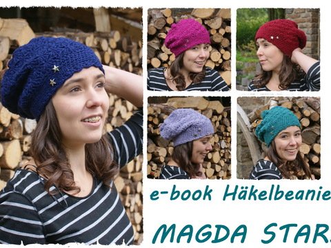E-book, Häkelbeanie MAGDA STARS