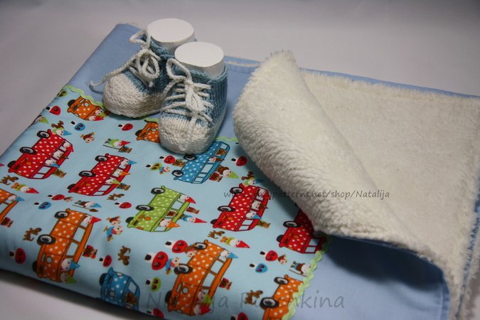 SET: Strickanleitung Babyschuhe und Nähanleitung für Baby Decke