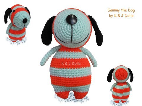 Sammy, der Hund, Amigurumi Häkelanleitung