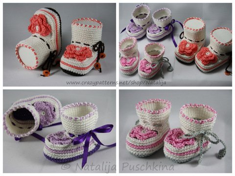 Baby Frühlingsstiefel - Häkelanleitung 