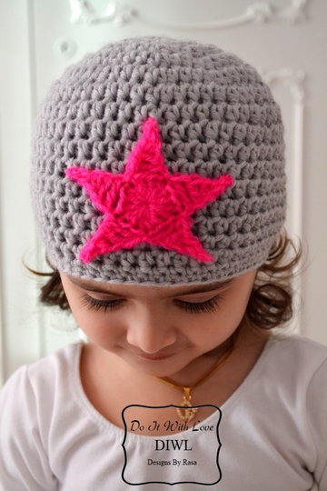 E-Book Häkelanleitung Mütze Beanie Stern