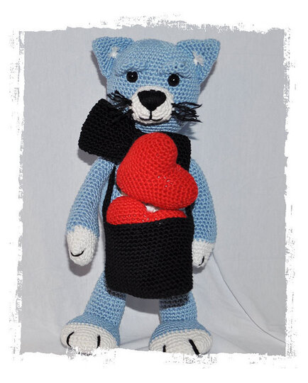 E-Book - Häkelanleitung - Kater Valentino - Kater - Katze - Herz