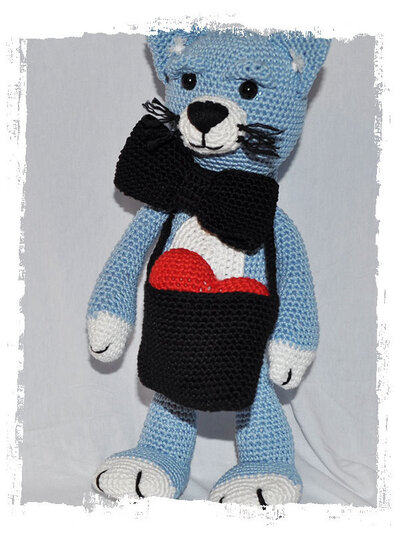 E-Book - Häkelanleitung - Kater Valentino - Kater - Katze - Herz