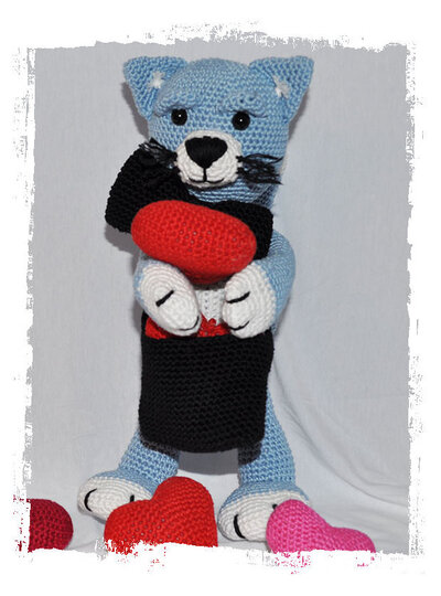 E-Book - Häkelanleitung - Kater Valentino - Kater - Katze - Herz