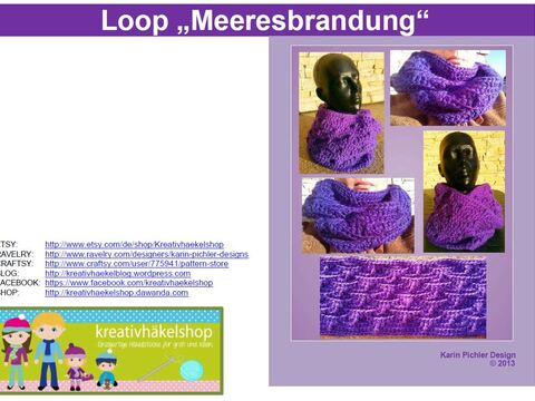Kostenlose Häkelanleitung - Loop "Meeresbrandung"