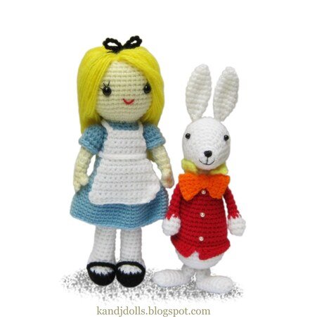 Alice in Wonderland, Mad Hatter, White Rabbit and Cheshire Cat, PDF crochet patterns