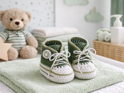 Häkelanleitung "CHUCKS", Turnschuhe,#08