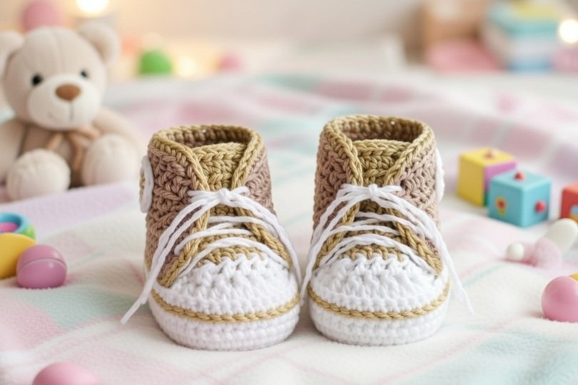 Häkelanleitung Babyschuhe , Turnschuhe