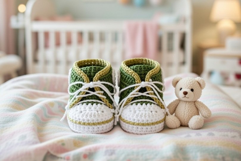 Häkelanleitung Babyschuhe , Turnschuhe