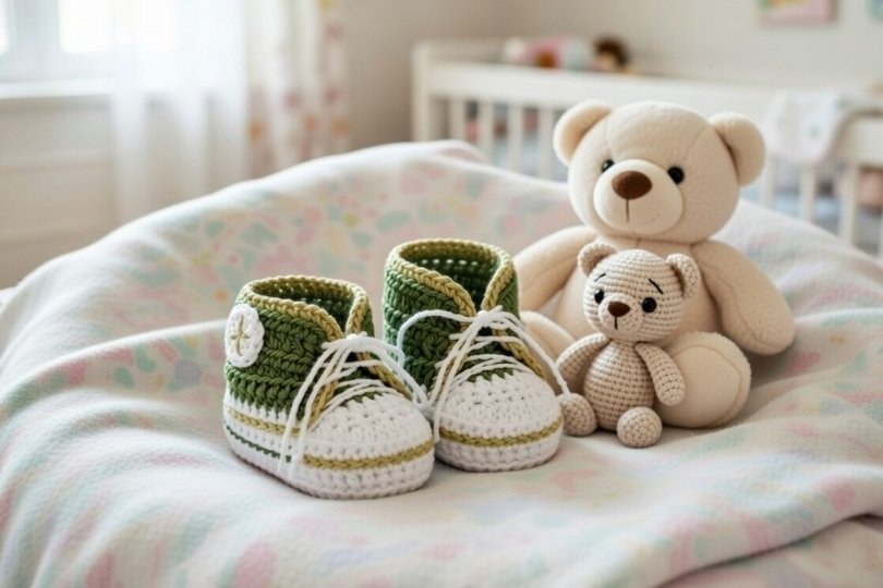 Häkelanleitung Babyschuhe , Turnschuhe