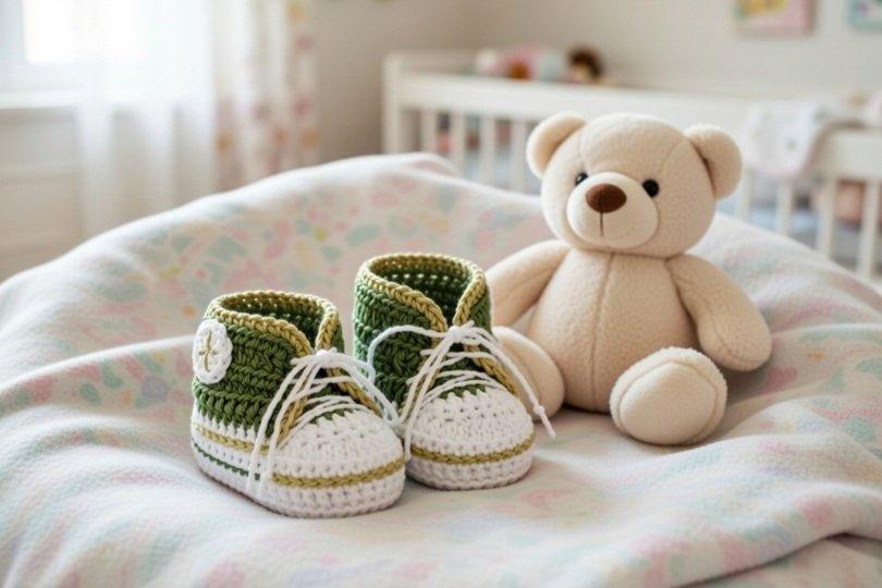 Häkelanleitung Babyschuhe , Turnschuhe