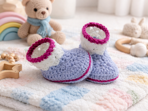 Häkelanleitung Baby Boots, Stiefel