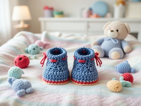 Häkelanleitung Babyschuhe "My  first Booties"