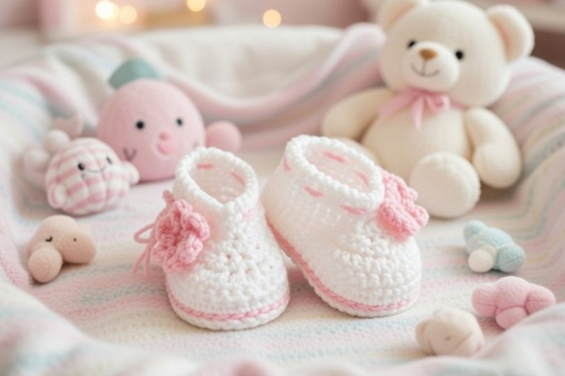 Häkelanleitung Babyschuhe "My  first Booties"