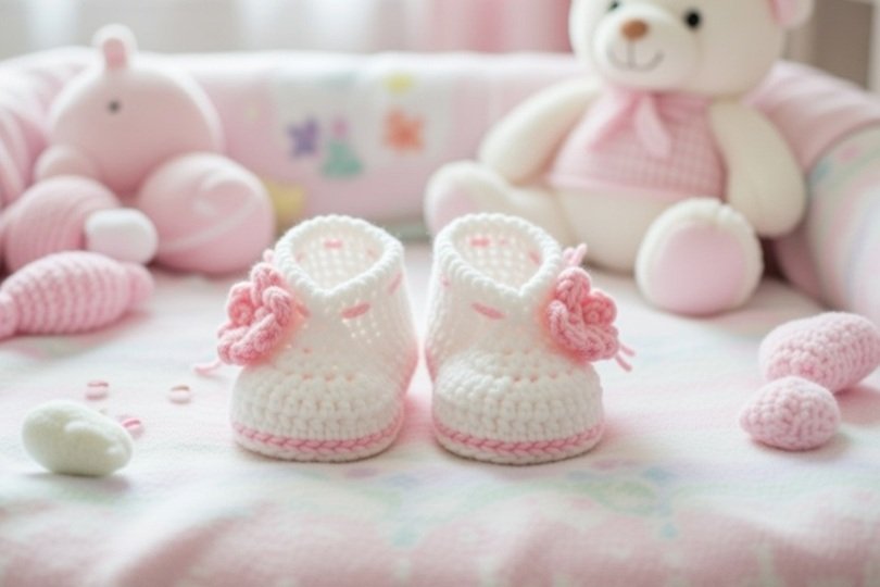 Häkelanleitung Babyschuhe "My  first Booties"