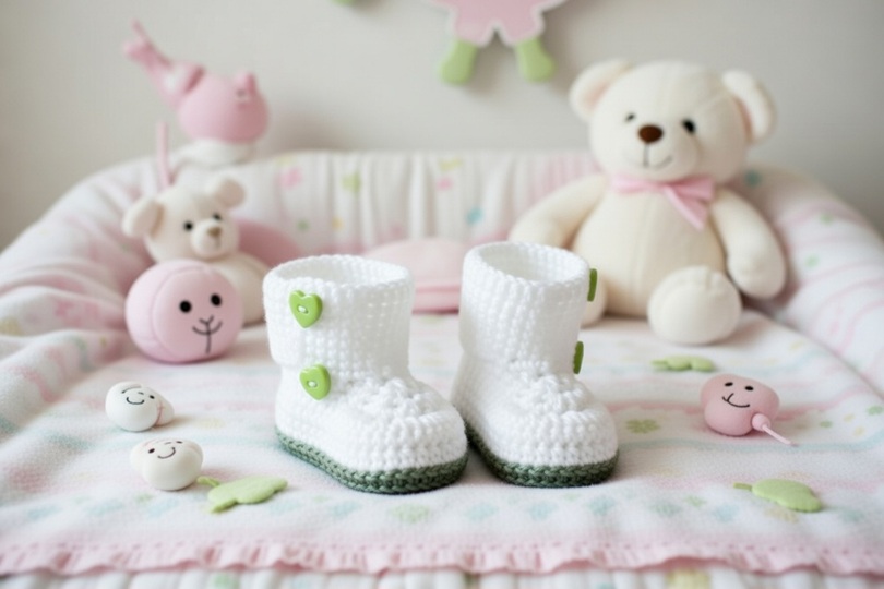 Häkelanleitung Babyschuhe , Stiefel Caroline