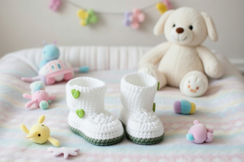 Häkelanleitung Babyschuhe , Stiefel Caroline