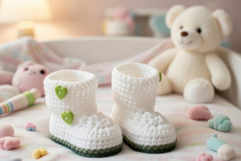 Häkelanleitung Babyschuhe , Stiefel Caroline