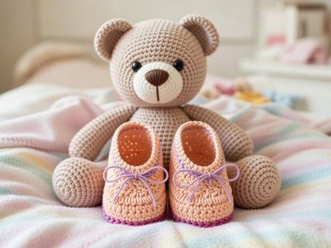 Häkelanleitung Babyschuhe , Slipper