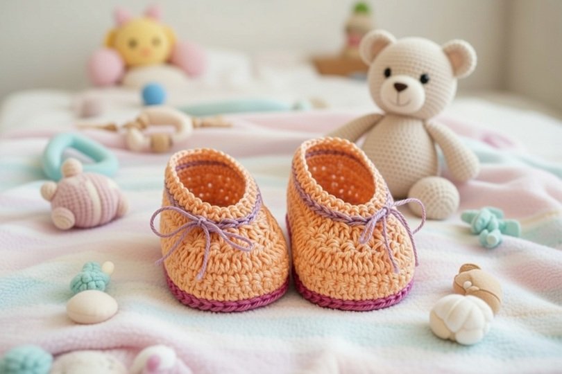 Häkelanleitung Babyschuhe , Slipper