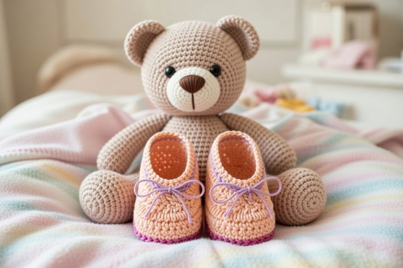 Häkelanleitung Babyschuhe , Slipper