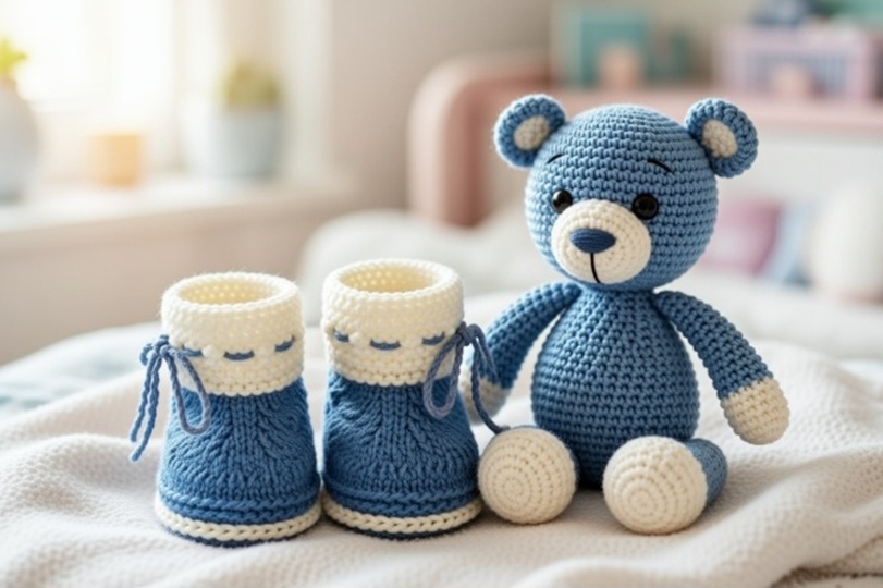 Strickanleitung Baby Boots