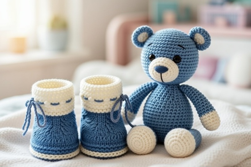 Strickanleitung Baby Boots
