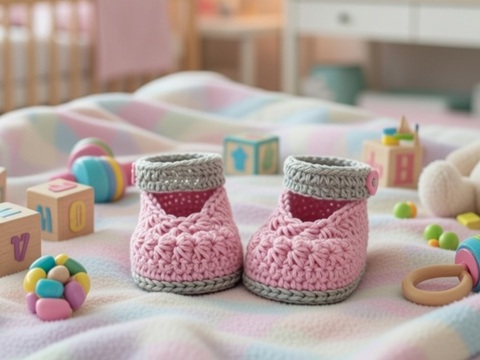 Häkelanleitung Babyschuhe Viktoria