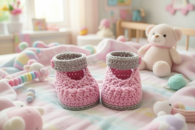 Häkelanleitung Babyschuhe Viktoria