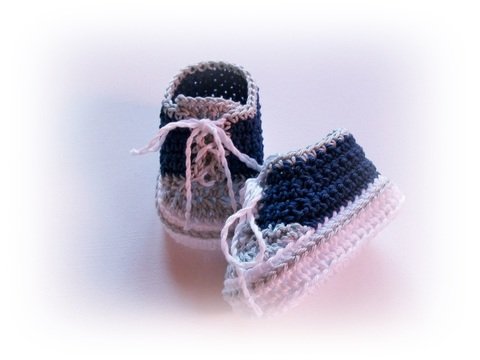 Häkelanleitung "Sneakers", Turnschuhe, #38