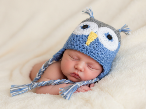 Häkelanleitung Babymütze " Eule "