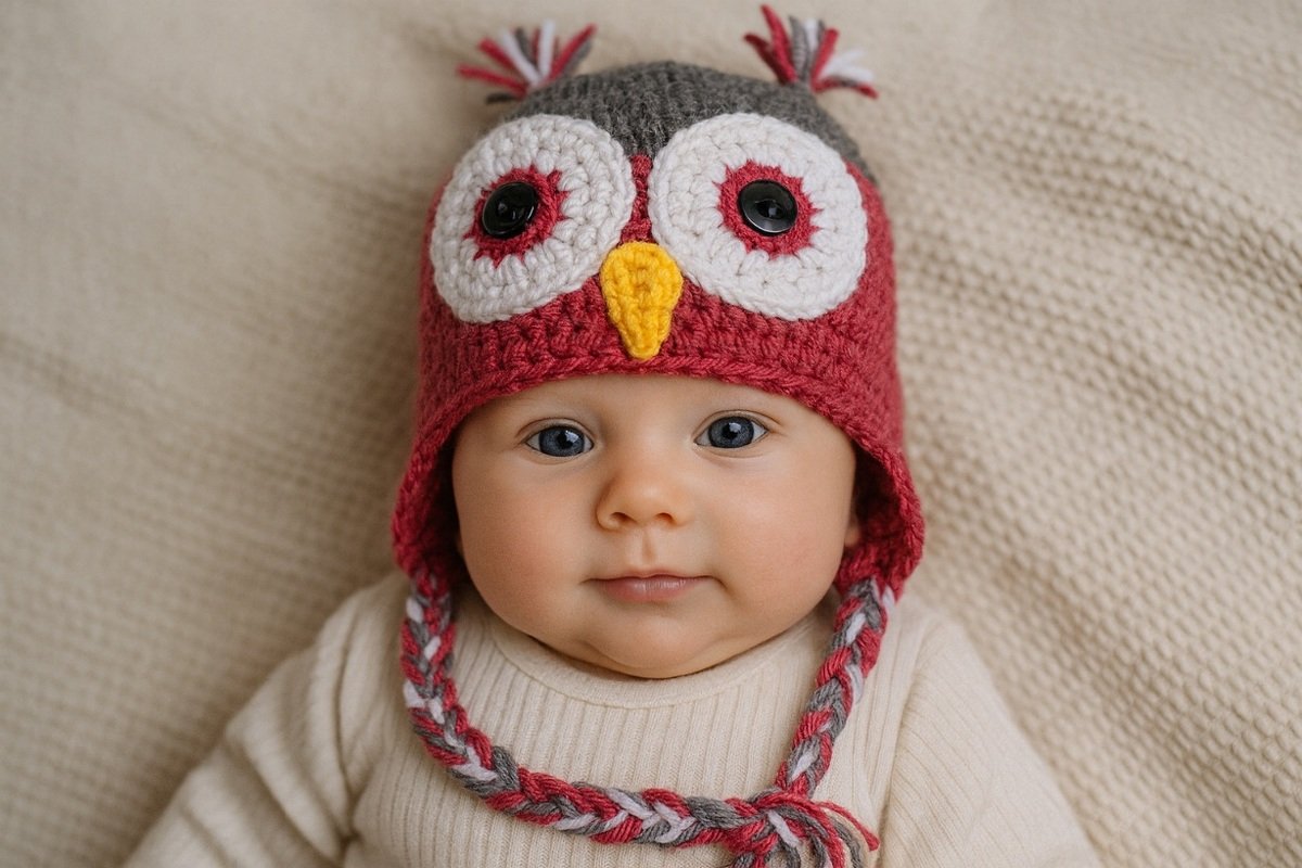 Häkelanleitung Babymütze " Eule " - Bild 2