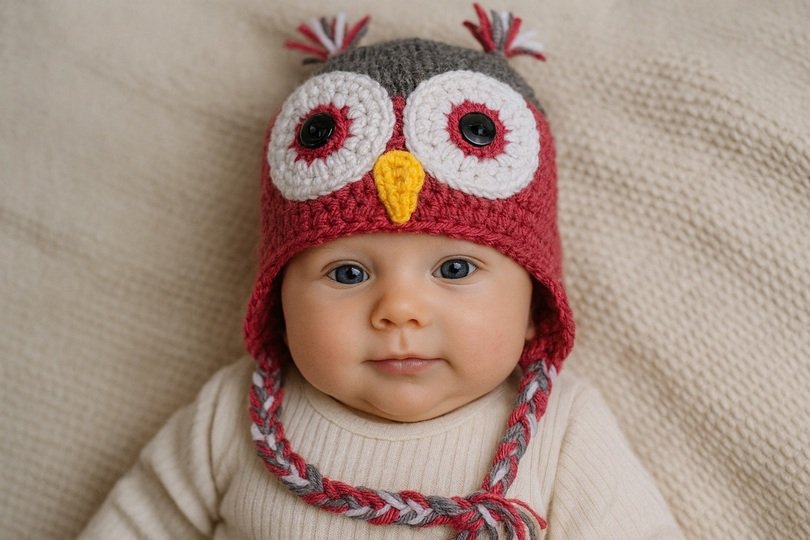 Häkelanleitung Babymütze " Eule "