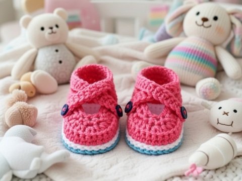 Häkelanleitung Babyschuhe Kim