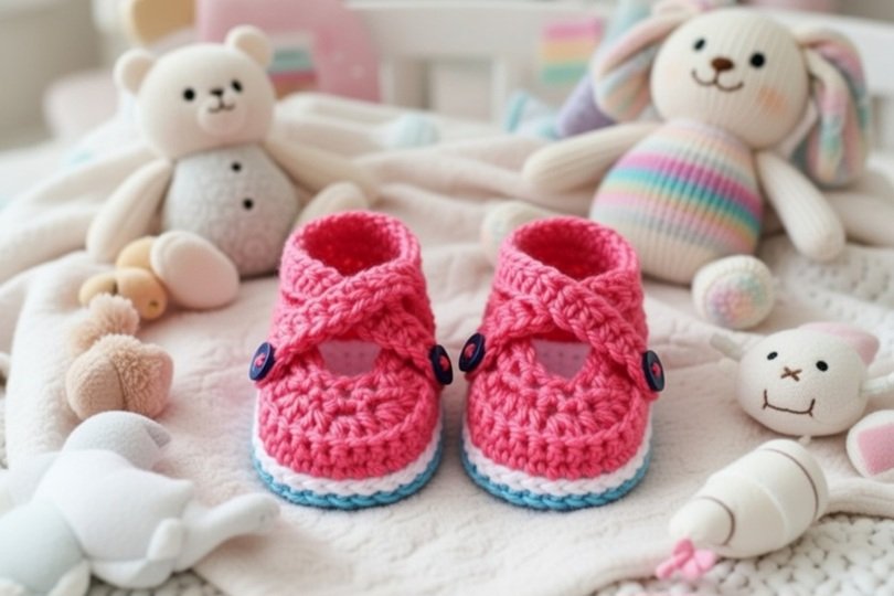 Häkelanleitung Babyschuhe Kim