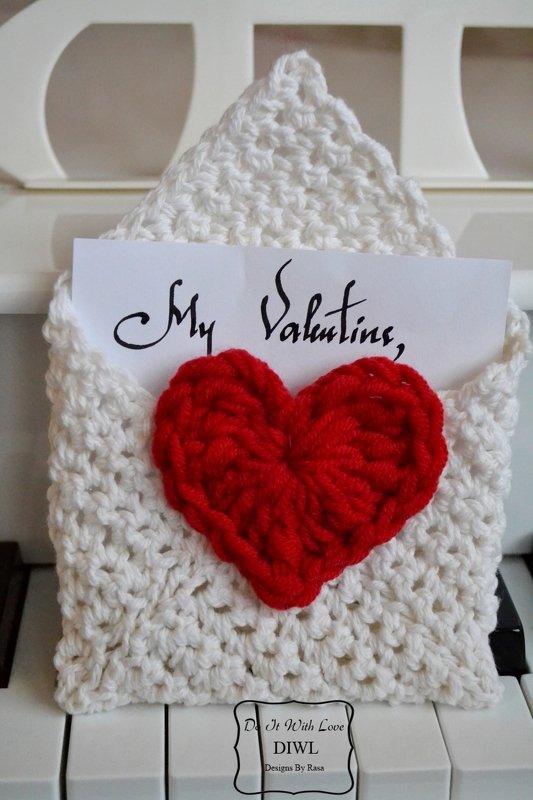 Häkelanleitung / E-Book - Valentinstag Briefumschlag - Bild 8