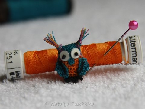 Eule selber häkeln - Micro Eule - Häkelanleitung