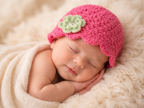 Häkelanleitung Babymütze " Rose "