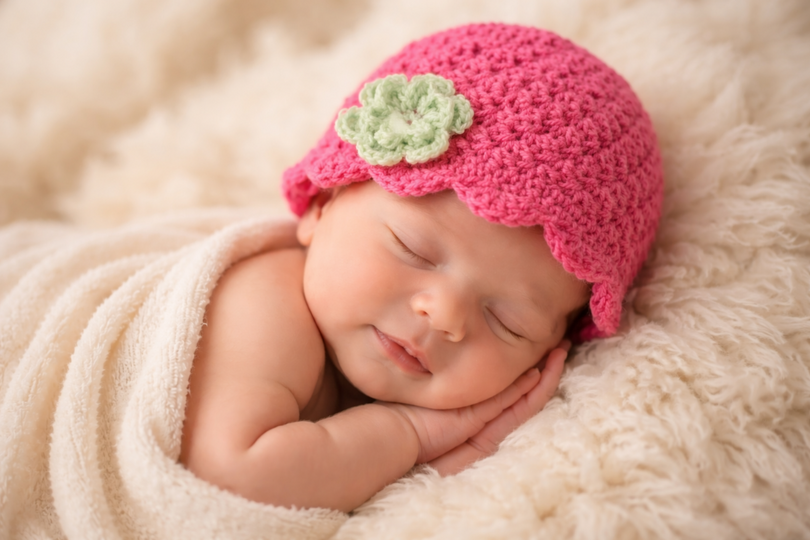 Häkelanleitung Babymütze " Rose "