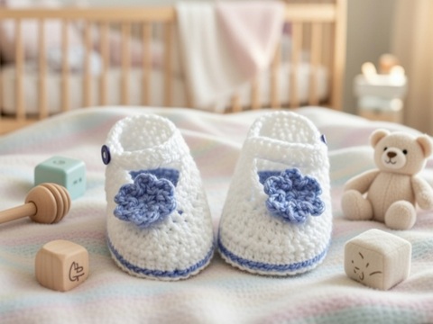 Häkelanleitung Babyschuhe "Spring Time"