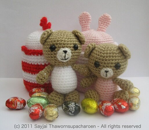 Easter Bears, PDF Crochet Pattern