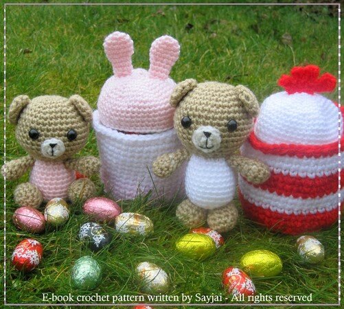 Easter Bears, PDF Crochet Pattern